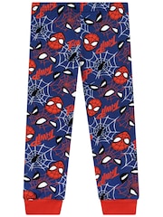 Character Blue Spiderman Marvel Printed Long Sleeve Pyjamas - Image 11 of 12