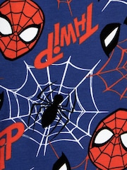 Character Blue Spiderman Marvel Printed Long Sleeve Pyjamas - Image 12 of 12