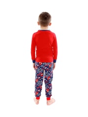 Character Blue Spiderman Marvel Printed Long Sleeve Pyjamas - Image 7 of 8