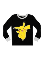 Character Black/Grey Pokemon Pikachu Pyjamas - Image 2 of 6