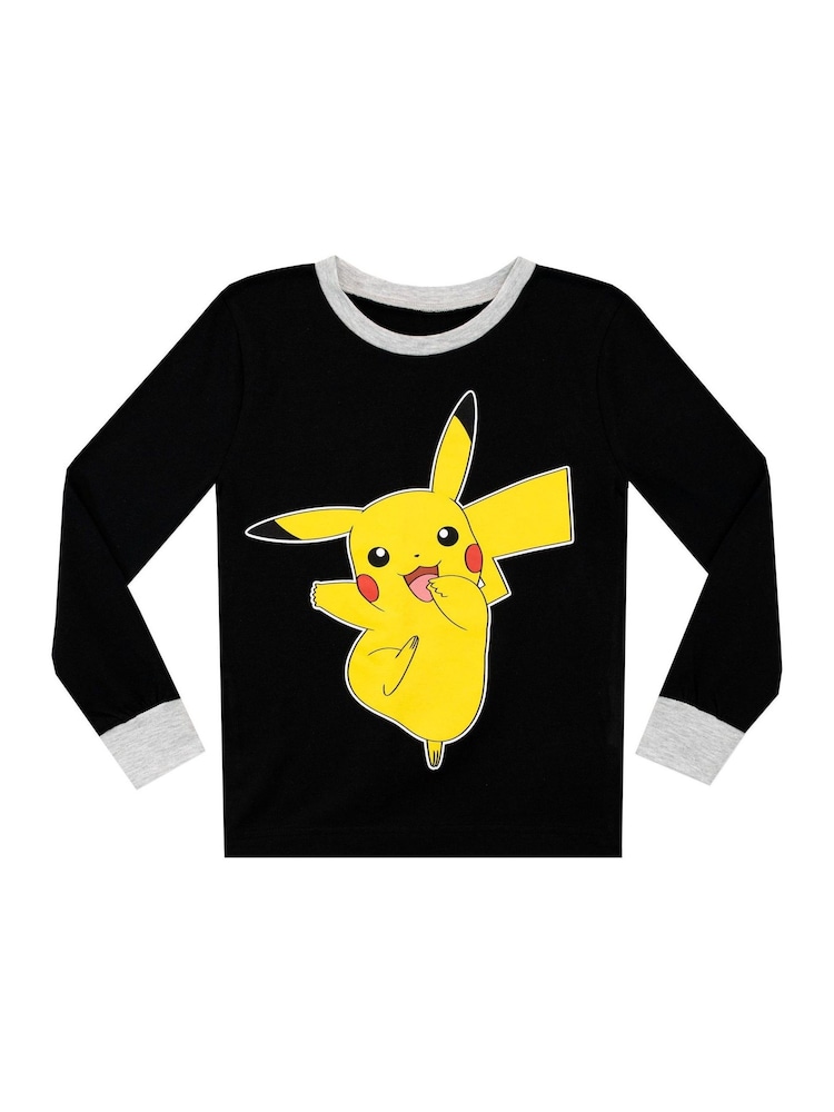 Character Black/Grey Pokemon Pikachu Pyjamas - Image 2 of 6