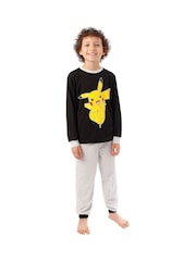 Character Black/Grey Pokemon Pikachu Pyjamas - Image 4 of 6