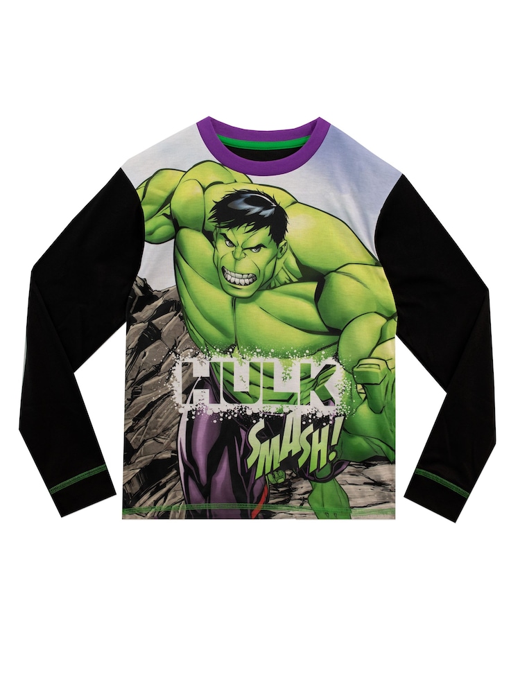 Bedrucktes Marvel Zeichen Langarm-Pyjama - Bild 2 von 7 Bedrucktes Marvel Zeichen Langarm-Pyjama - Bild 2 von 7