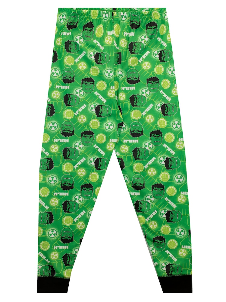 Pyjama Garçon Marvel Hulk - Ensemble Haut Manches Longues Et Pantalon The Incredible Hulk