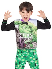 Character Green Hulk Marvel Printed Long Sleeve Pyjamas - Image 5 of 7