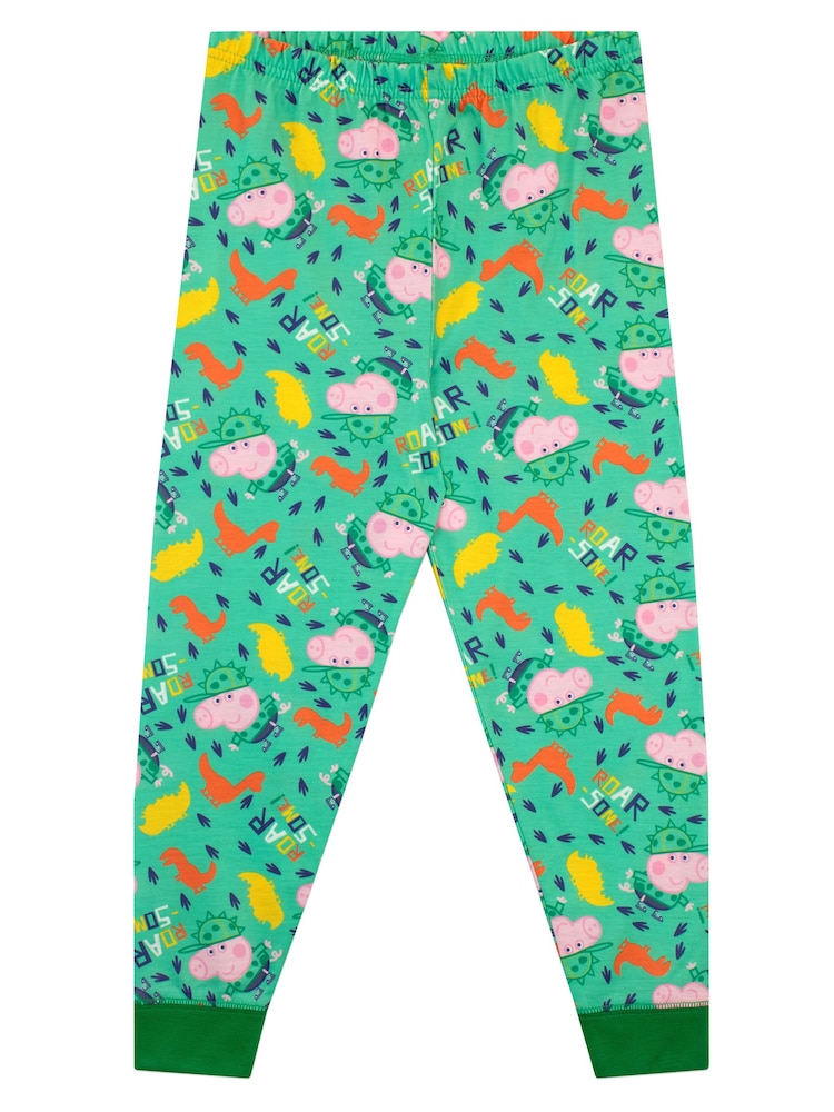 Character Green George Pig Kids George Pig Pyjamas - Snuggle Fit - Image 3 of 3