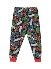 Character Black/Red Avengers Marvel Printed Long Sleeve Pyjamas - Image 3 of 5
