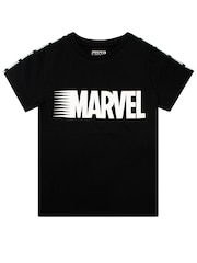 Character Black 100% Cotton Marvel Pyjamas - Image 3 of 5