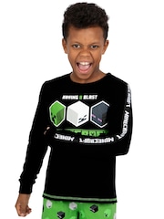 Character Black 100% Cotton Minecraft Pyjamas - Image 11 of 11