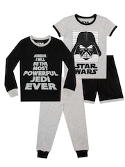 Character Black Star Wars Pyjamas 2 Pack - Image 1 of 3