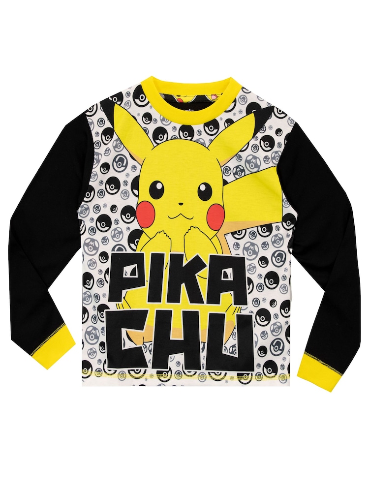 Character Black Pikachu Pokemon Pyjama Set - Image 2 of 7