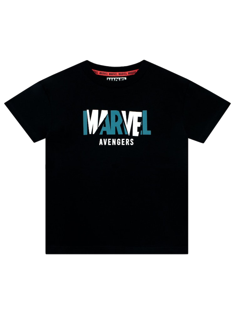 Character Black Marvel Shorts and T-Shirt Set - Image 2 of 4