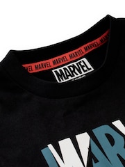 Character Black Marvel Shorts and T-Shirt Set - Image 4 of 4