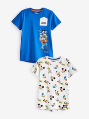 Character Black 100% Cotton Mickey Mouse T-Shirt 2 Pack - Image 1 of 5