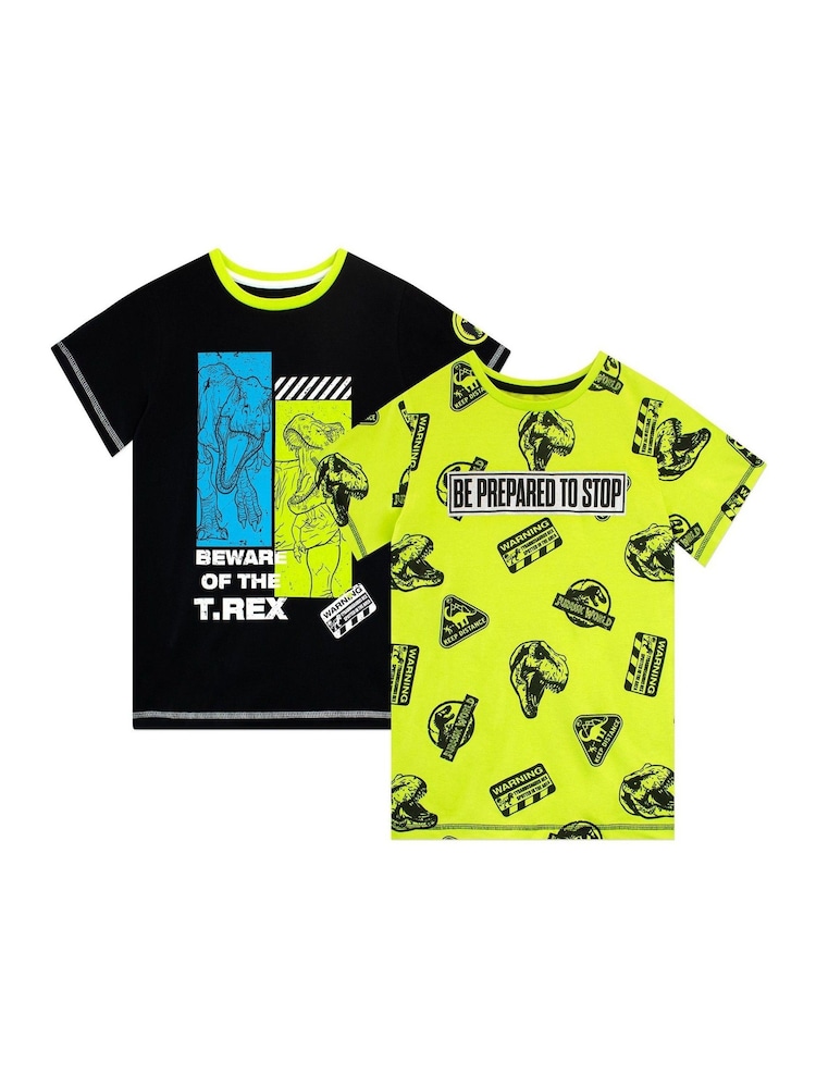 Character Black Jurassic World T-Shirt 2 Pack - Image 1 of 5