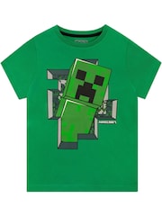 Character Green 100% Cotton Minecraft Creeper T-Shirt - Image 2 of 4