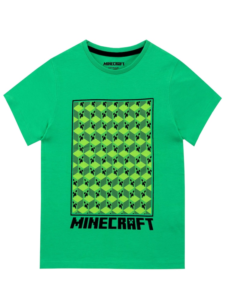 Character Green 100% Cotton Minecraft T-Shirt - Image 1 of 2