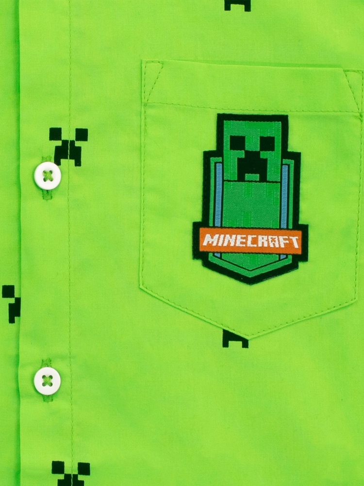 Character Green 100% Cotton Minecraft Shirt - Image 2 of 2
