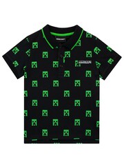 Character Black Minecraft Polo Shirt - Image 1 of 4