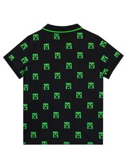 Character Black Minecraft Polo Shirt - Image 2 of 4