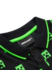Character Black Minecraft Polo Shirt - Image 3 of 4