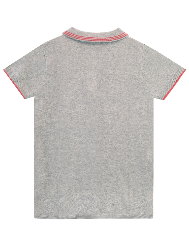 Character Grey Mickey Mouse Knit Polo Shirt - Image 2 of 3