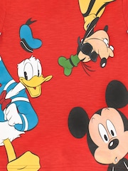 Character Red 100% Cotton Mickey Mouse Donald & Goofy T-Shirt - Image 7 of 9