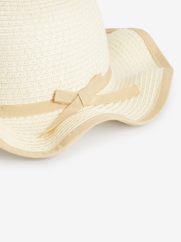 Cream Wide Brim Hat (1-10yrs) - Image 2 of 2 Cream Wide Brim Hat (1-10yrs) - Image 2 of 2