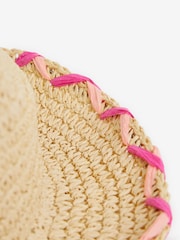 Natural Pink Trim Wide Brim Hat (3-16yrs) - Image 2 of 2