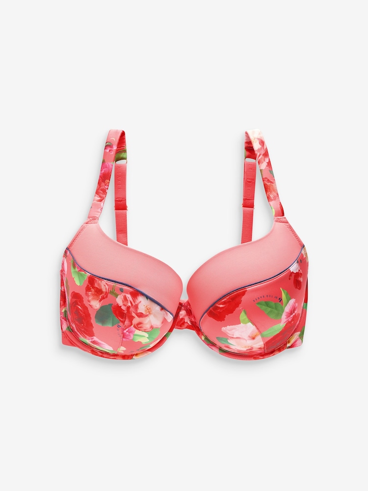 B by Ted Baker Blue Floral Triple Boost Bra - Image 8 of 8