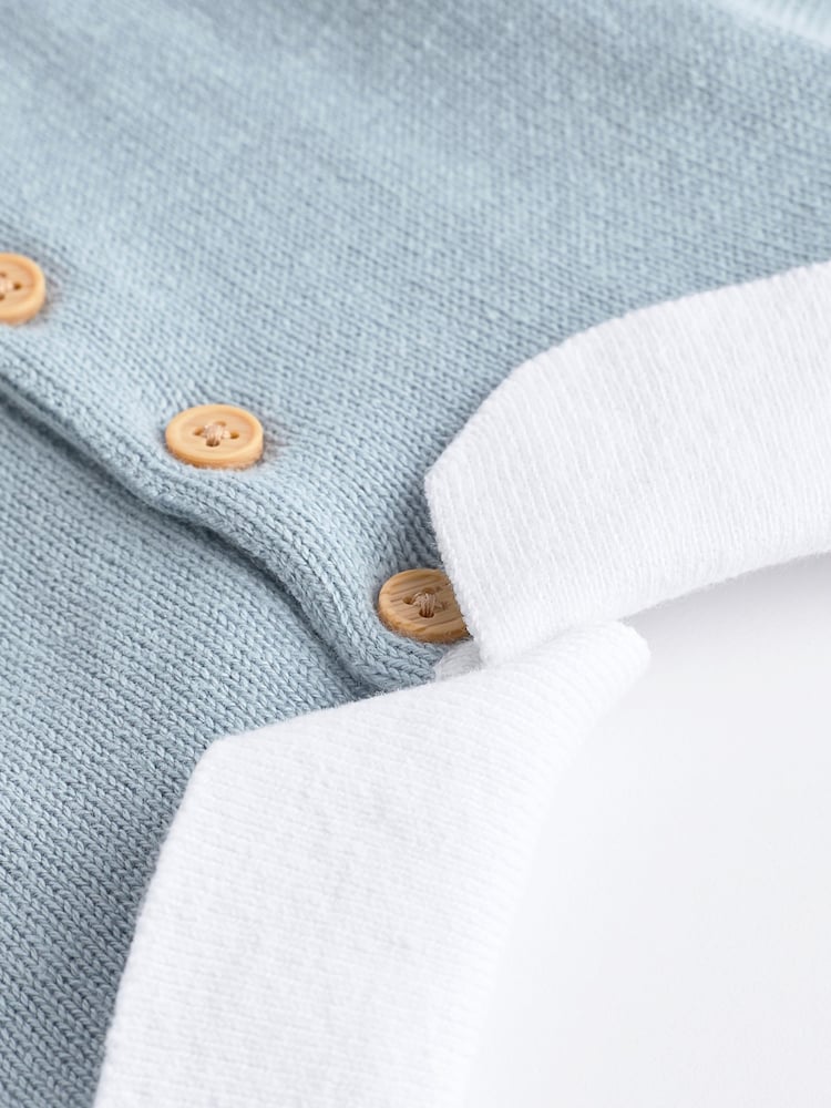 Blue Bear 100% Cotton Knitted Baby Top and Bloomer Short Set (0mths-2yrs) - Image 7 of 7