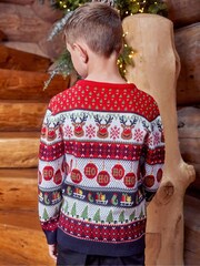 Threadbare Multi Crew Neck Christmas Jumper - Image 3 of 4
