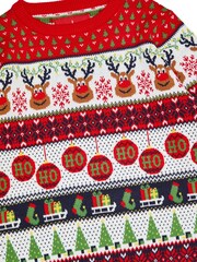 Threadbare Multi Crew Neck Christmas Jumper - Image 4 of 4