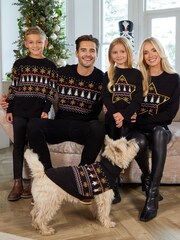 Threadgirls Black Crew Neck Christmas Jumper - Image 2 of 5