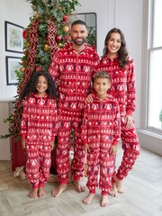Threadboys Red Christmas Loungewear All-In-One - Image 2 of 6