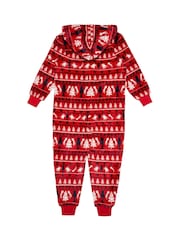 Threadboys Red Christmas Loungewear All-In-One - Image 5 of 6