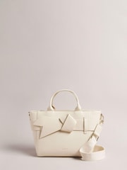 Ted Baker Cream Jimsa Knot Bow Tote Bag - Image 1 of 4