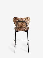 Rockett St George Leopard Love Velvet Perfect Bar Stool - Image 5 of 6