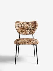 Rockett St George Set of 2 Leopard Love Velvet Perfect Dining Chairs - Image 2 of 7