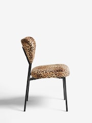 Rockett St George Set of 2 Leopard Love Velvet Perfect Dining Chairs - Image 4 of 7