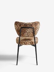 Rockett St George Set of 2 Leopard Love Velvet Perfect Dining Chairs - Image 5 of 7