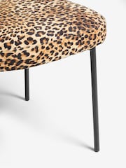 Rockett St George Set of 2 Leopard Love Velvet Perfect Dining Chairs - Image 6 of 7