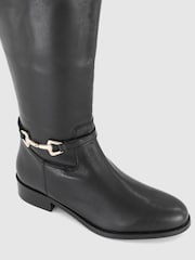 Office Black Office Kallie Leather Buckle Detail Knee High Black Boots - Image 4 of 4