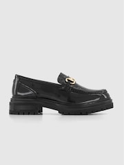 Office Black Franks Patent Leather Chunky Snaffle Loafers - Image 1 of 4