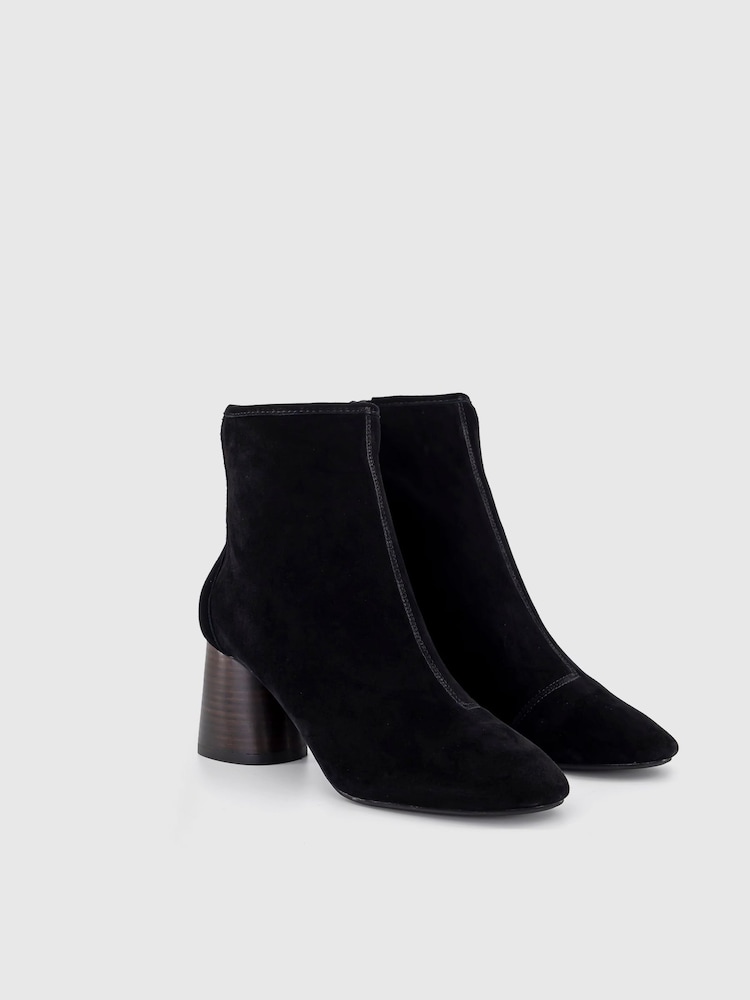 Office Black Suede Sock Ash Ankle Boots - Image 3 of 4