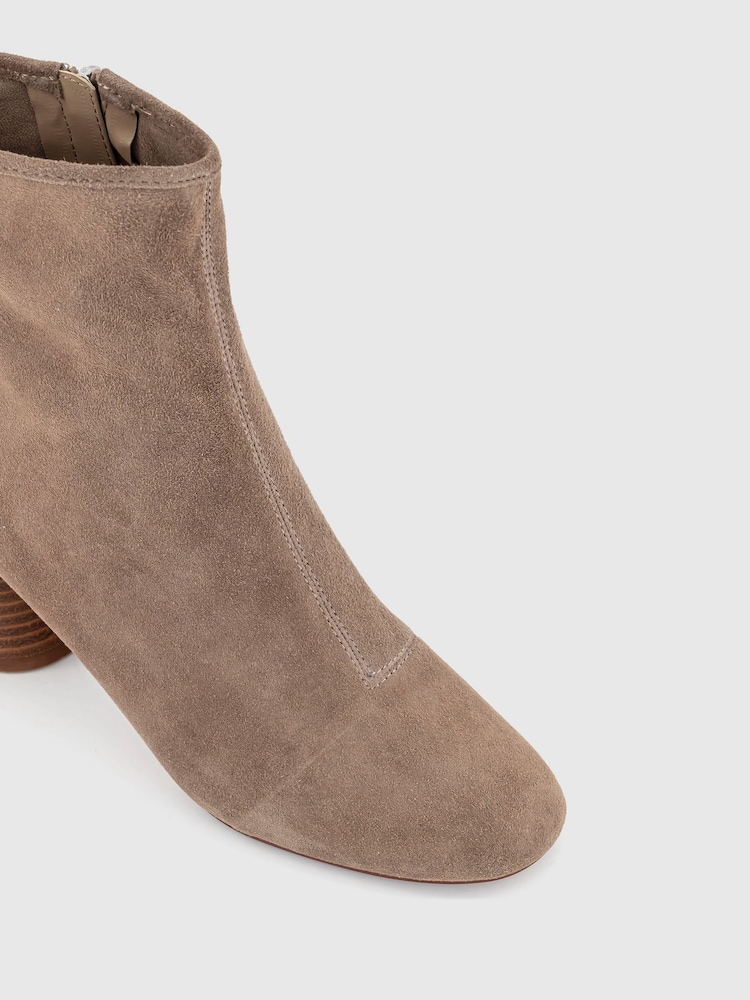 Office Brown Suede Sock Ankle Ash Boots - Image 4 of 4