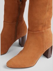 LK Bennett Courtney Tan Suede Over-The-Knee Brown Boots - Image 4 of 4