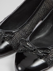 LK Bennett Black Tweed Kara Ballerina Pumps - Image 4 of 4