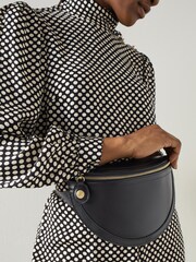 LK Bennett Black Leather Greta Cross-Body Bag - Image 1 of 6