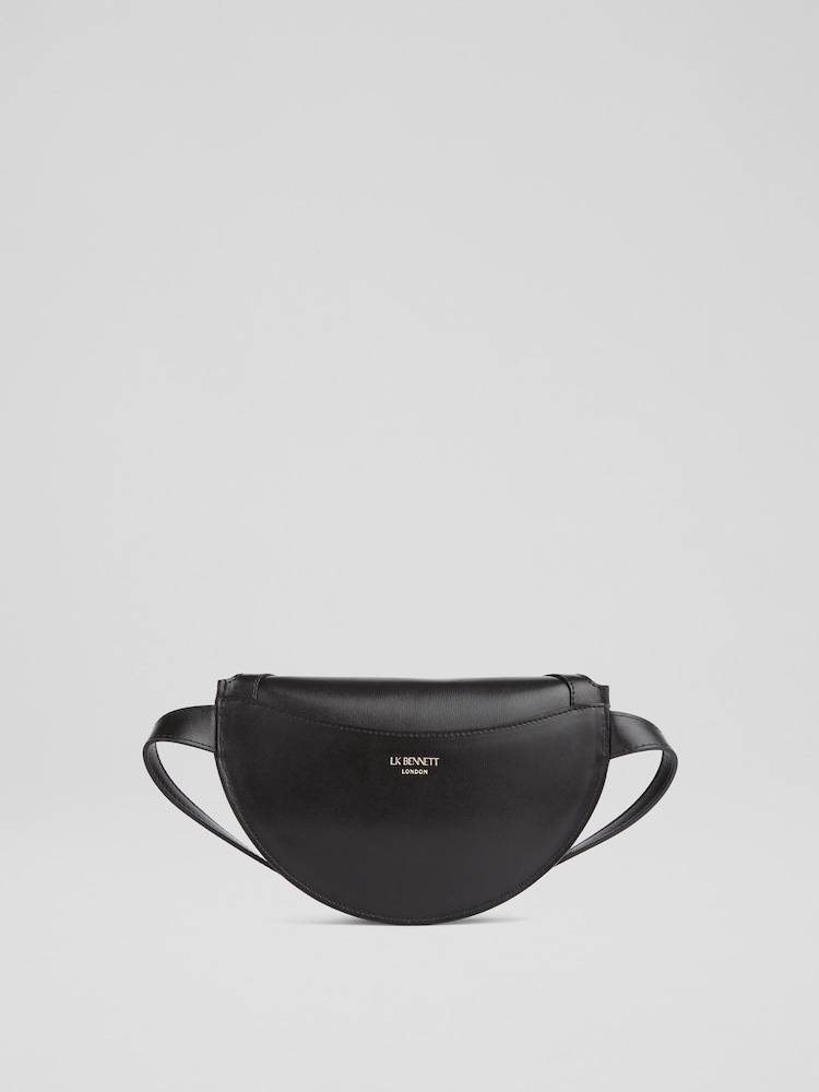LK Bennett Black Leather Greta Cross-Body Bag - Image 2 of 6